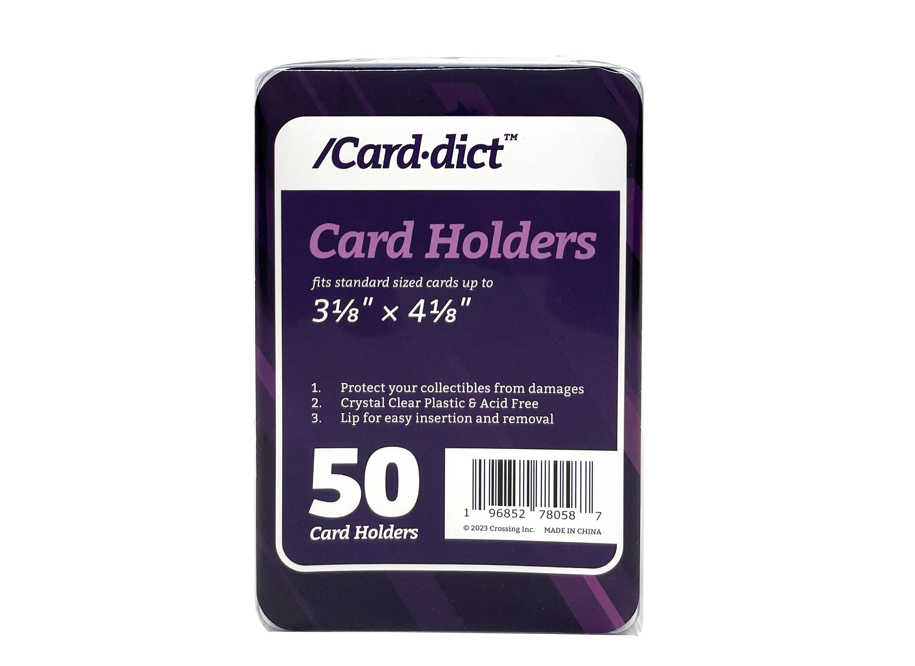 Carddict Semi-rigid Card Holders, 50 pcs per box