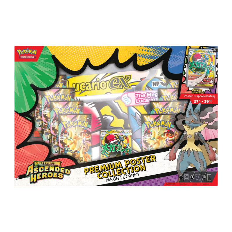 Pokemon English ME2.5 Ascended Heroes Premium Poster Collection: Mega Lucario & Mega Gardevoir