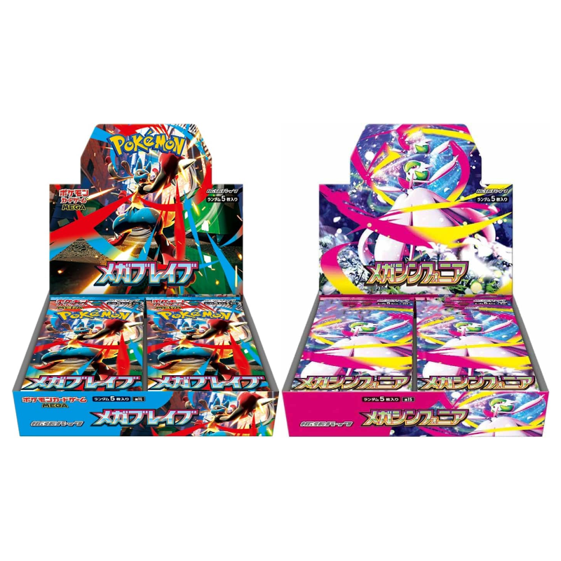 Pokemon Japanese M1L Mega Brave and M1S Mega Symphonia Booster Box