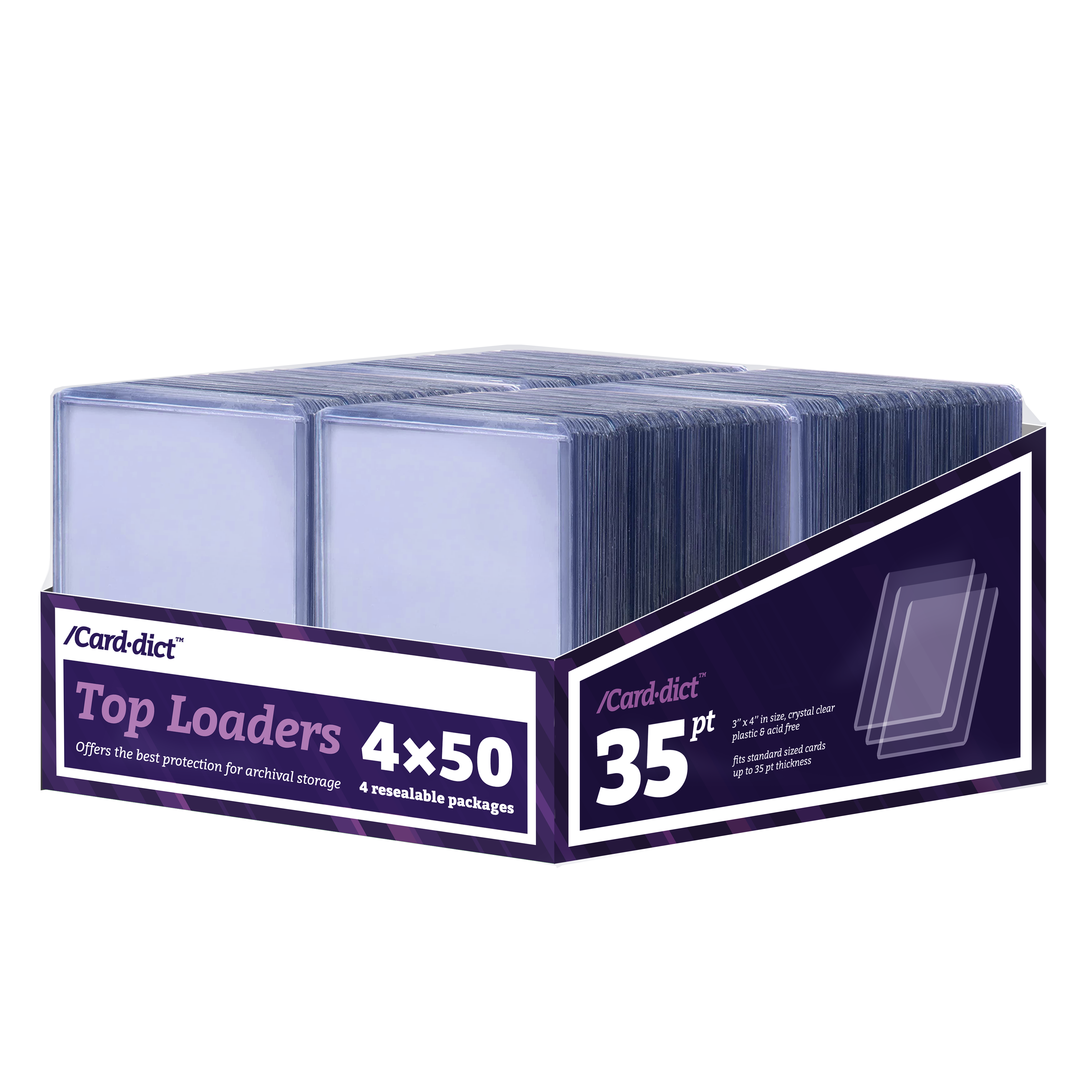 Carddict 3” x 4“ 35 pt Top Loaders