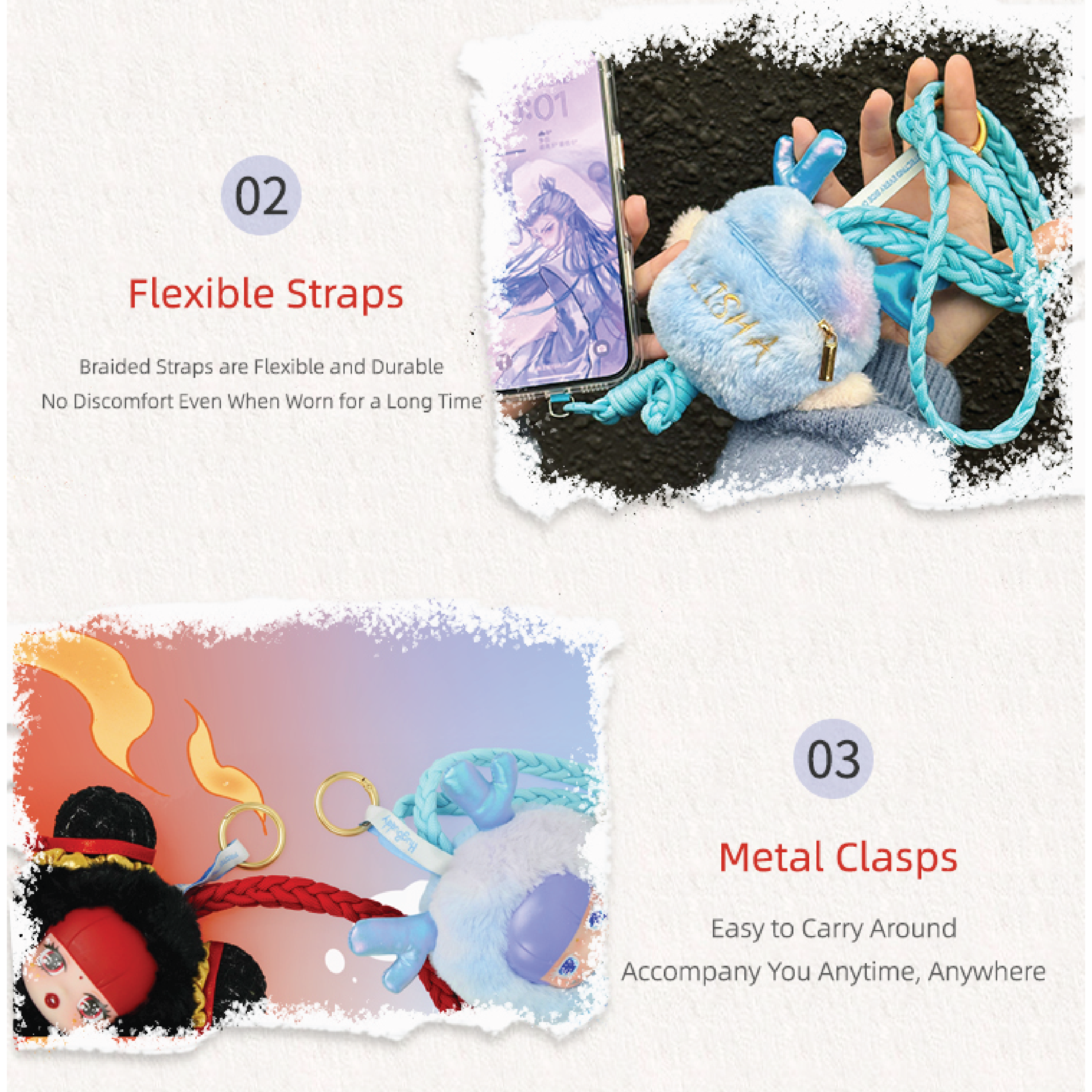 LILISHA Entwined Destinies Phone Strap, Coin Puses, NEZHA