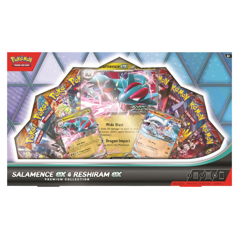 Pokemon English Salamence ex & Reshiram ex Premium Collection Box