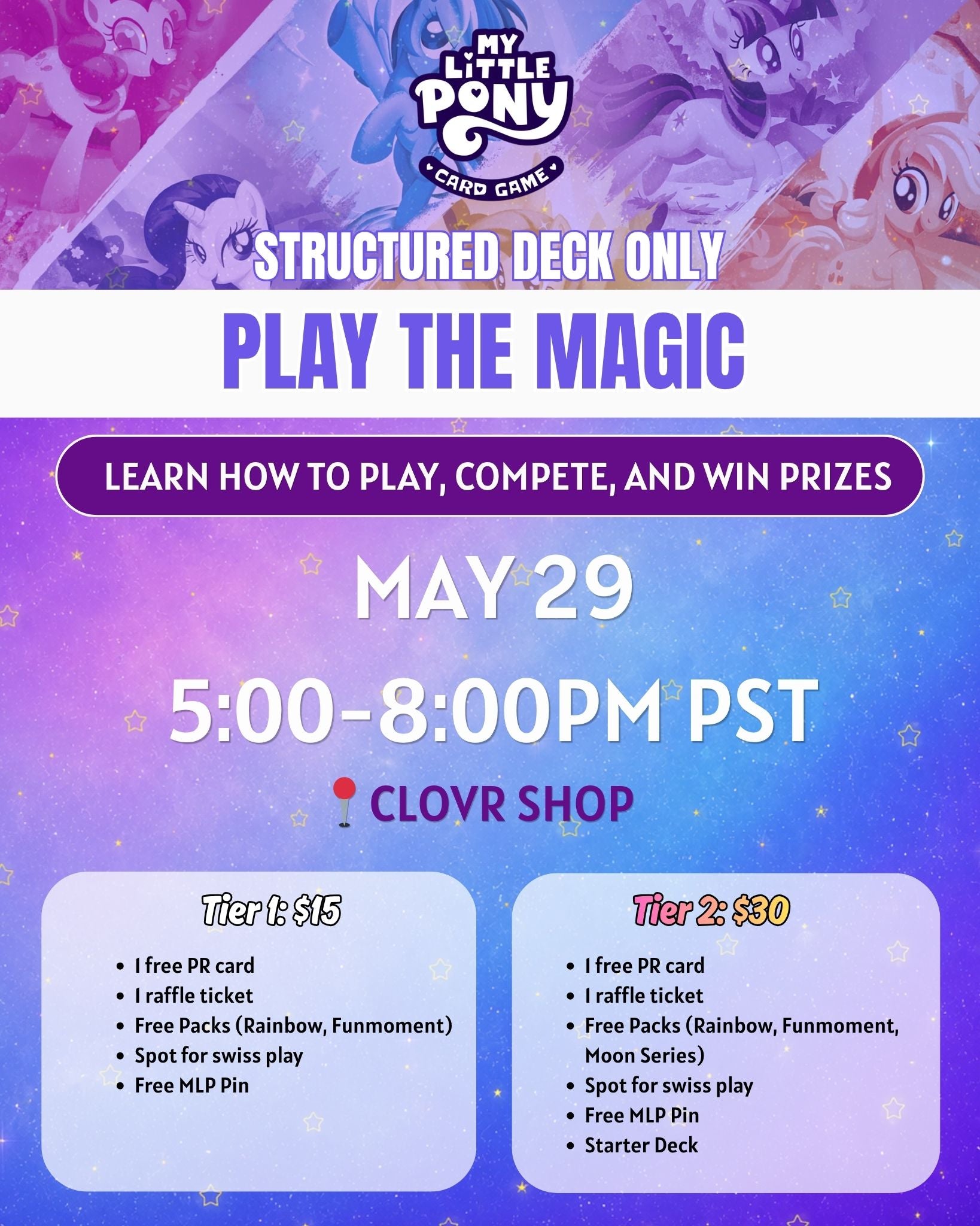 My Little Pony Play the Magic Event Register