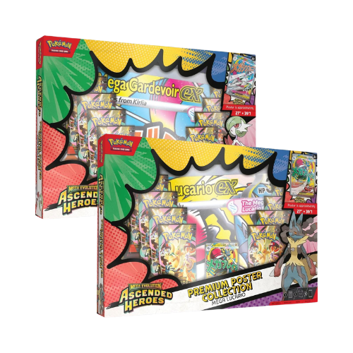 Pokemon English ME2.5 Ascended Heroes Premium Poster Collection: Mega Lucario & Mega Gardevoir