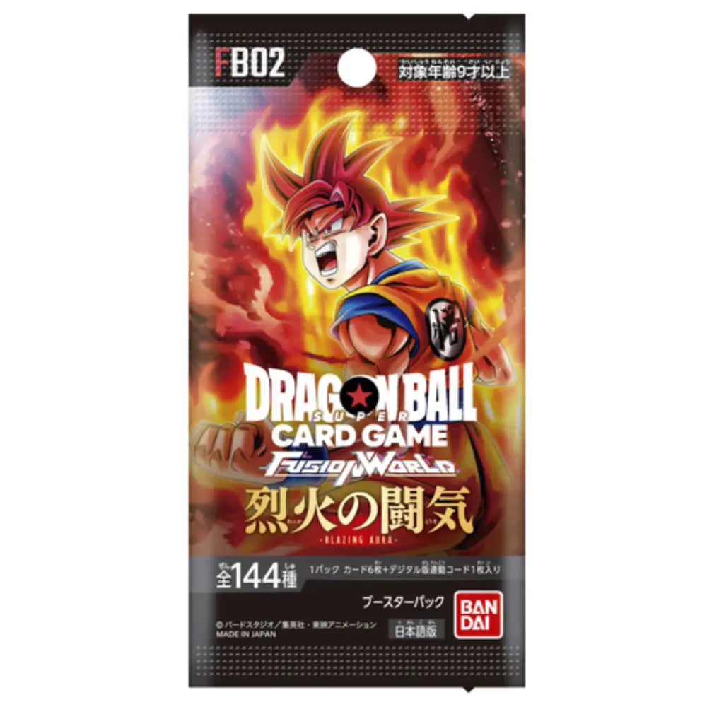 [Sealed]Bandai Dragon Ball Super Japanese Fusion World Fb02 Blazing Aura Booster Box Trading Cards